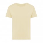 T-shirt pour femme en coton recyclé, slim fit, 160 g/m², Iqoniq couleur jaune clair