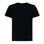 T-shirt enfant coton recyclé, casual fit, 160 g/m², Iqoniq couleur noir