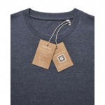 T-shirt coton recyclé et biologique 180 g/m2 Iqoniq Manuel couleur bleu foncé chiné troisième vue