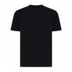 T-shirt unisexe en coton recyclé, slim fit, 160 g/m², Iqoniq couleur noir