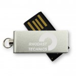 Mini clé USB disponible en 8 couleurs gris logo