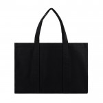 Grand sac en toile recyclée avec poche sécurisée 400g/m² couleur noir