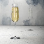 Flûte à champagne personnalisée couleur transparent photo d'ambiance