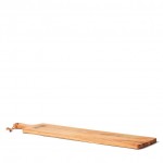 Planche de service en bois de teck 75 x 15 cm avec zone d'impression