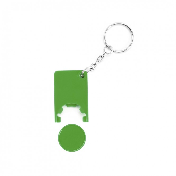 Porte-clés personnalisé avec jeton vert