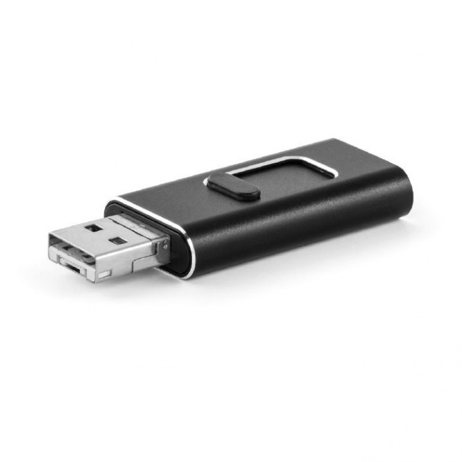 Clé USB publicitaire OTG coulissante couleur noir