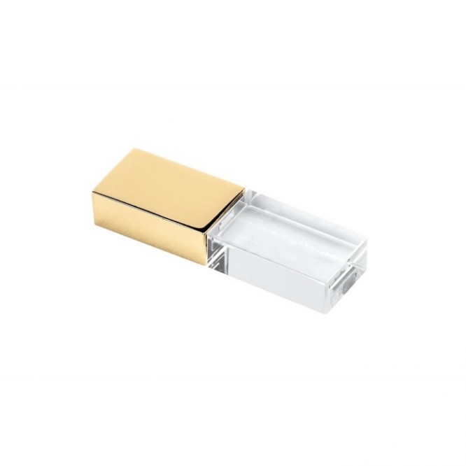 Clé USB lumineuse personnalisable couleur doré