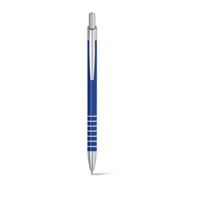 Adorable stylo avec des lignes décoratives couleur bleu roi