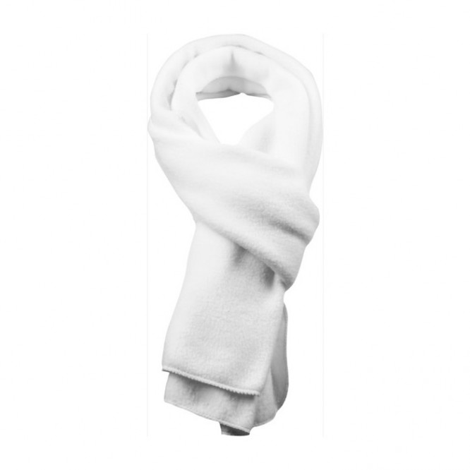 Écharpe personnalisée en polyester 180 g/m2 couleur blanc