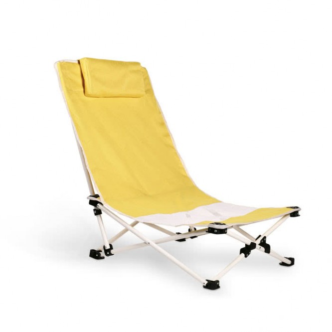 Chaise de plage publicitaire avec votre logo couleur  jaune