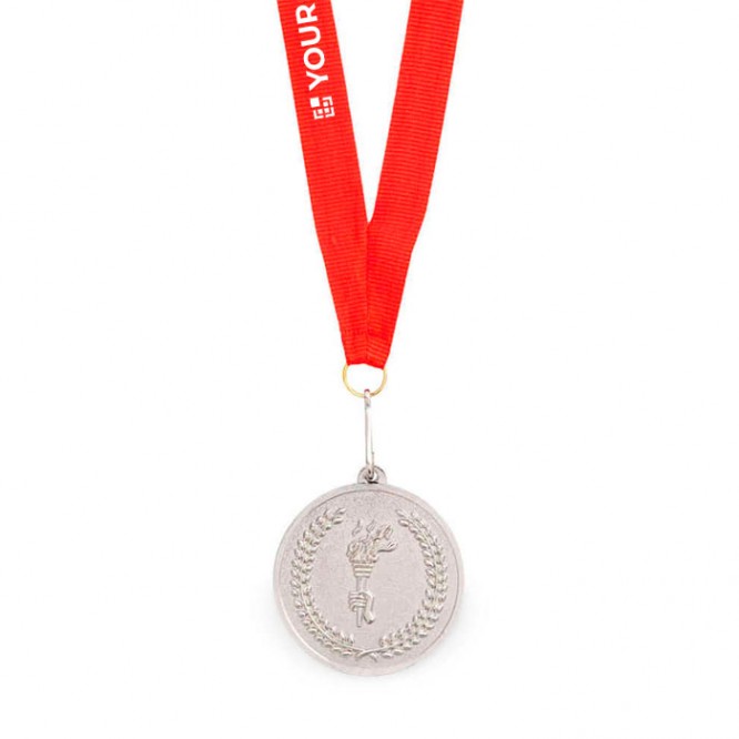 Médaille métallique de type olympique avec zone d'impression