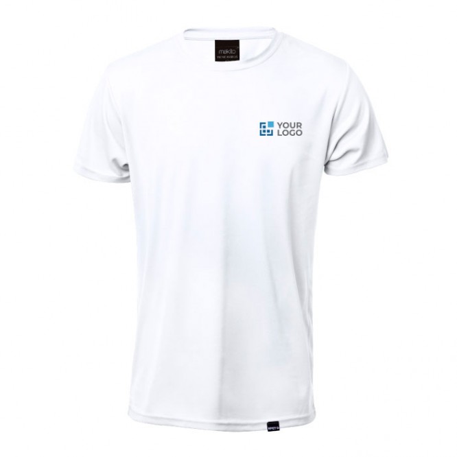 T-shirt personnalisé écologique RPET 135g/m2 couleur blanc