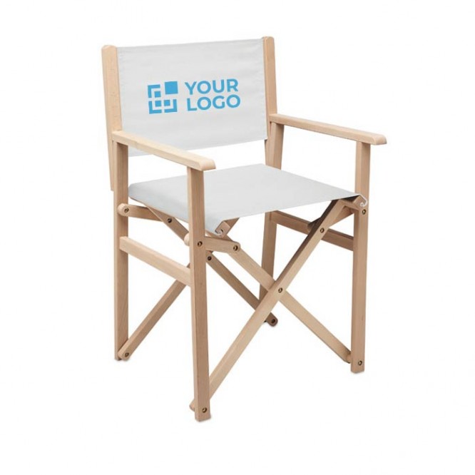 Chaise personnalisée de réalisateur en bois pliable max 80 kg