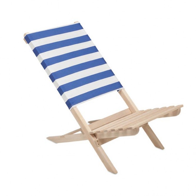 Chaise de plage pliable en bois avec assise basse, poids max. 95 kg