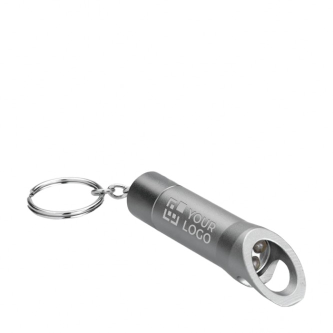 Porte-clés avec lanterne multifonction couleur  gris