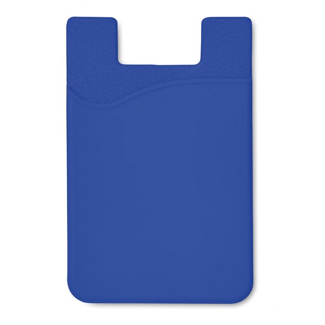 Porte-cartes publicitaire en silicone pour téléphone portable couleur  bleu roi