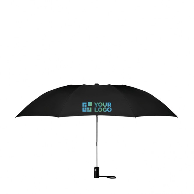 Élégant parapluie pliant personnalisé couleur  noir