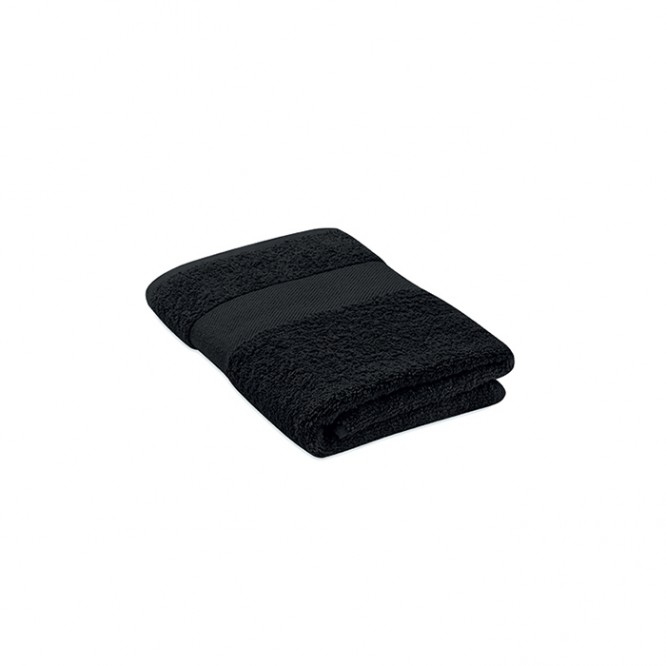 Petite serviette personnalisée en coton couleur noir