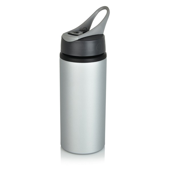 Gourde aluminium personnalisable avec logo couleur gris