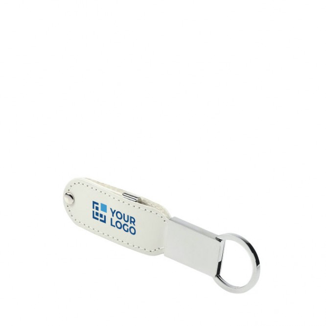 Porte-clé en cuir avec clé USB intégrée couleur noir