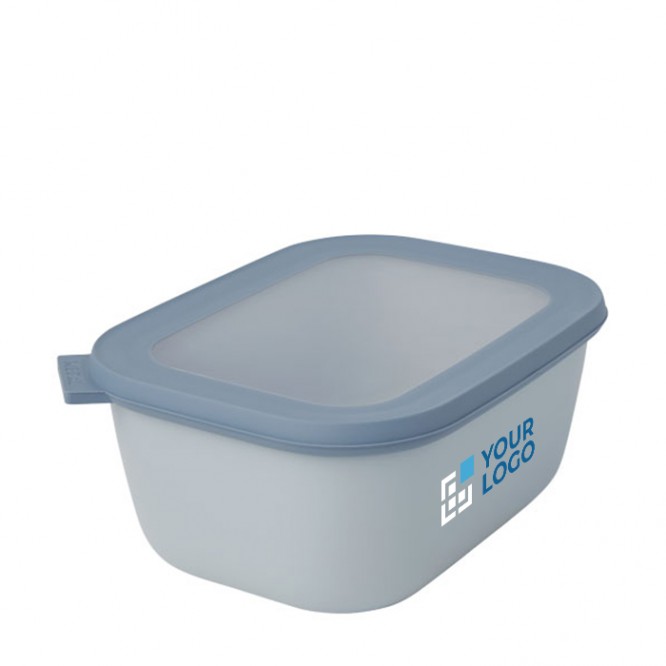 Grande lunch box multi-usage rectangulaire couleur bleu ciel deuxième vue