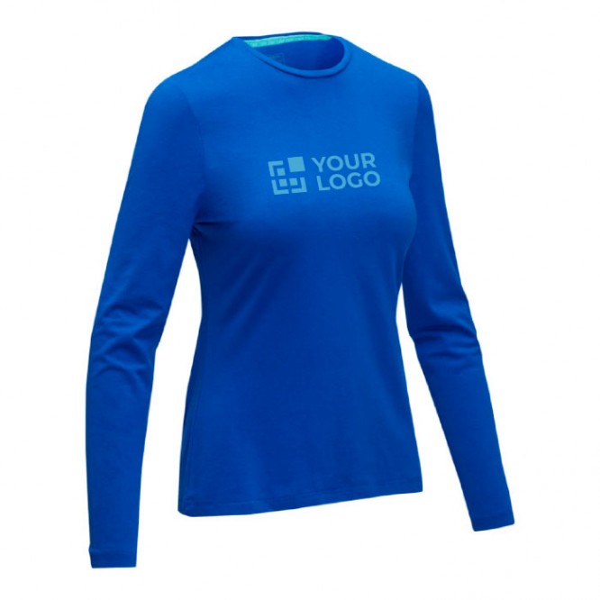 T-shirt Eco à manches longues publicitaire couleur bleu roi