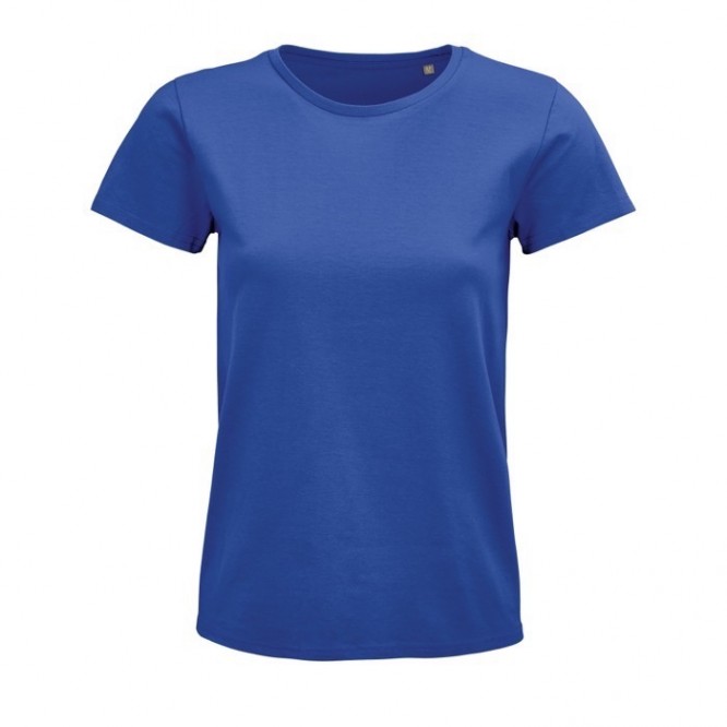 T-shirt éco femme en matières organiques couleur bleu roi