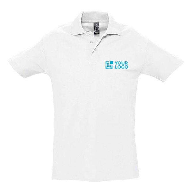 Polo avec logo pour vêtements d'entreprise couleur blanc