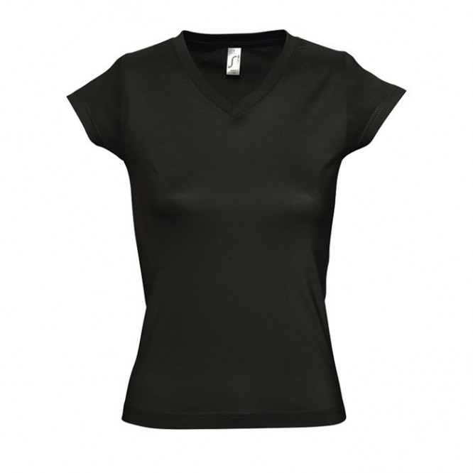 T-shirt femme pour cadeaux d'entreprise couleur noir