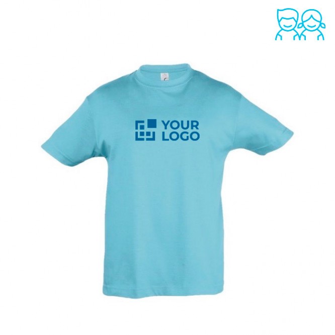 T-shirts basiques pour enfants personnalisés avec zone d'impression