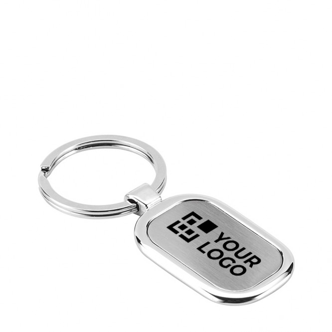 Porte-clés en métal sur stock, porte-clefs publicitaire