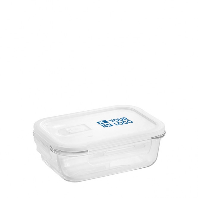 Boîtes à lunch en verre personnalisées couleur blanc