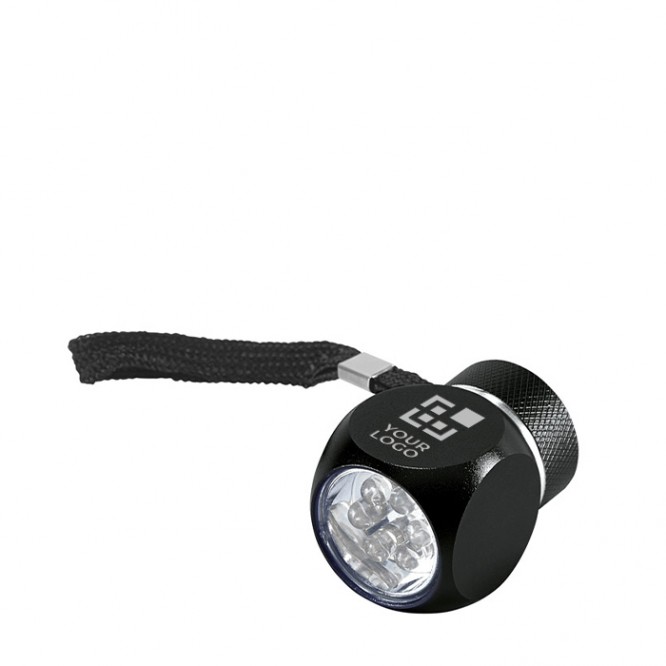 Lampe de poche publicitaire 6 LEDs avec pile