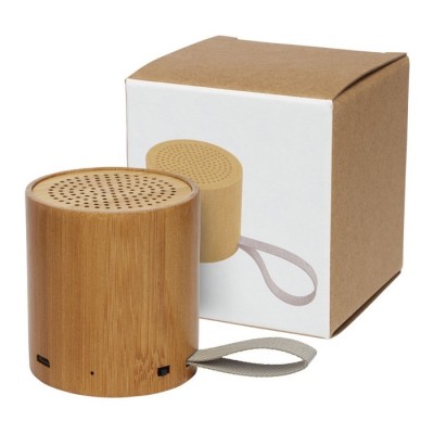 Haut-parleur personnalisable en bambou couleur bois