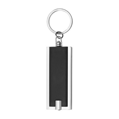 Porte-clé en plastique avec LED couleur noir première vue