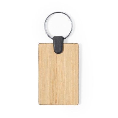 Porte-clés rectangulaire en bambou