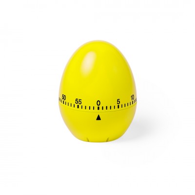 Minuteur publicitaire en forme d'œuf couleur jaune