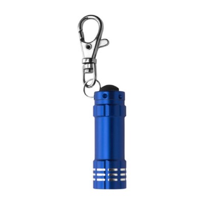 Porte-clés en aluminium avec lampe LED couleur bleu roi première vue