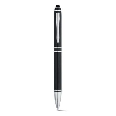 Élégant stylo promotionnel avec une pointe tactile couleur noir