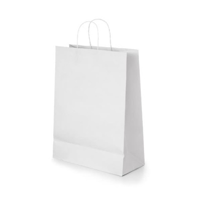 Petit sac publicitaire en carton blanc couleur blanc