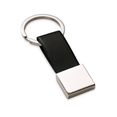 Joli porte-clé avec des finitions métalliques couleur noir