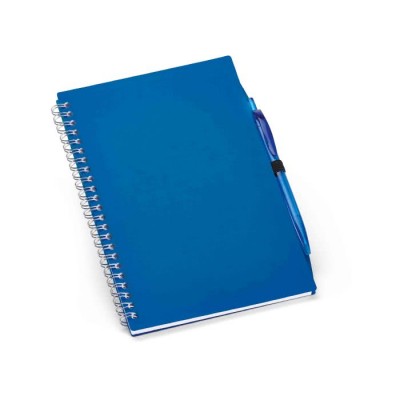 Cahier avec couverture semi rigide et anneaux A5 couleur bleu