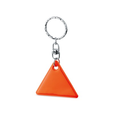 Porte-clé réfléchissant en forme de triangle couleur orange