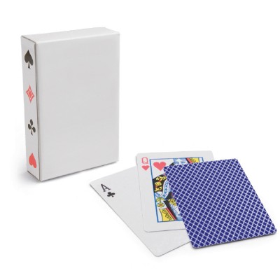 Jeu de cartes de poker avec logo couleur bleu