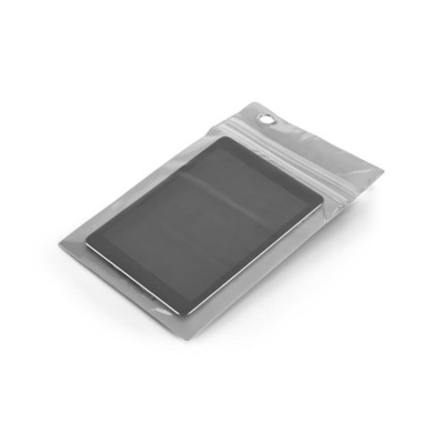 Housse tactile imperméable pour tablette couleur argenté mat