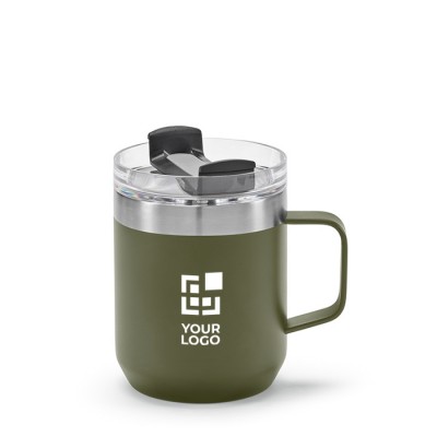 Mug en acier inoxydable recyclé à clapet rotatif 350 ml