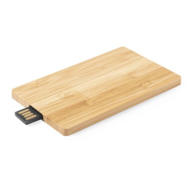 Carte USB en bois personnalisable avec logo couleur bois