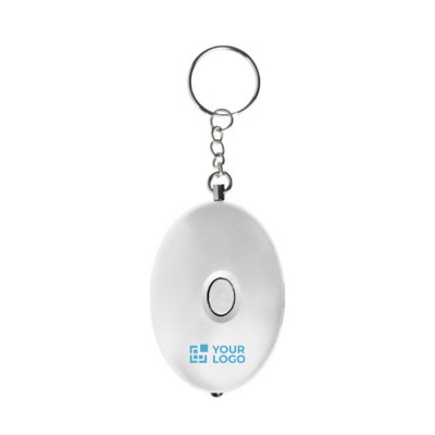 Porte-clés en plastique avec lampe torche LED et mini-alarme
