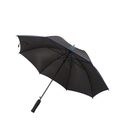 Parapluie en pongé noir avec liseré coloré Ø105