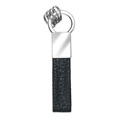 Porte-clés en cuir pour publicité couleur  noir